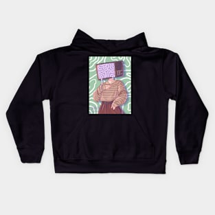 Vintage Melting TV Head Kids Hoodie